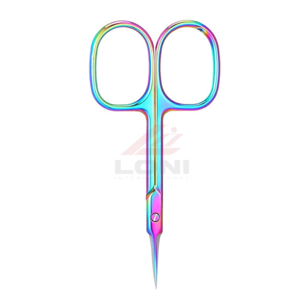 Rainbow Curved Cuticle Scissors – Extra Fine Stainless Steel for Precision Care - Image 2
