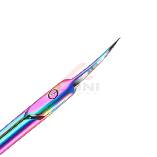 Rainbow Curved Cuticle Scissors – Extra Fine Stainless Steel for Precision Care - Image 3