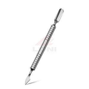 2-in-1 Stainless Steel Cuticle Pusher & Trimmer – Silver Nail Care Tool for Manicures & Pedicures