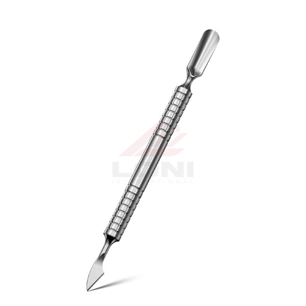 2-in-1 Stainless Steel Cuticle Pusher & Trimmer – Silver Nail Care Tool for Manicures & Pedicures