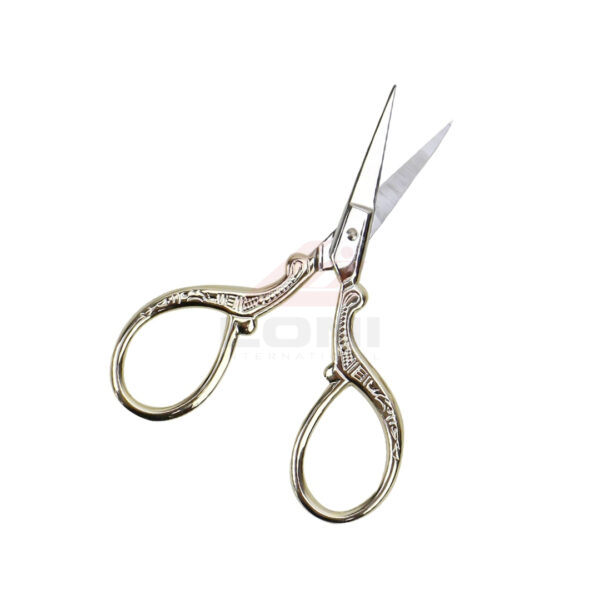 Gold Stork Embroidery Scissors – 2pcs 3.6'' Sharp Stainless Steel for Sewing & Crafting - Image 2
