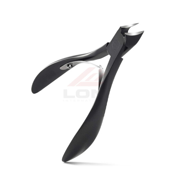 Ingrown & Thick Nail Clipper – 4R13 Stainless Steel Cutter (Black) - Image 2