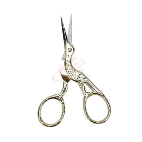 3.6'' Gold Stork Scissors – Stainless Steel Sewing & Embroidery Shears - Image 2