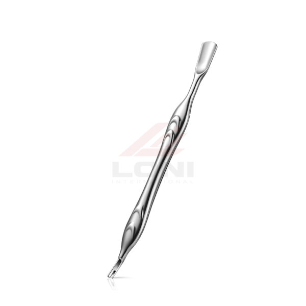 2-in-1 Stainless Steel Cuticle Pusher & Trimmer – Silver - Image 2