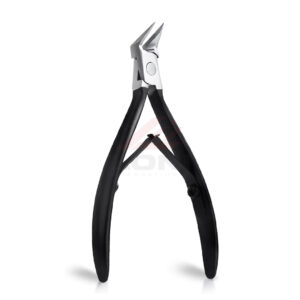 Straight Slanted Ingrown Toenail Clippers – Heavy Duty Nail Cutter for Thick Nails (Black)