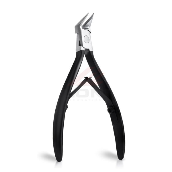 Straight Slanted Ingrown Toenail Clippers – Heavy Duty Nail Cutter for Thick Nails (Black)