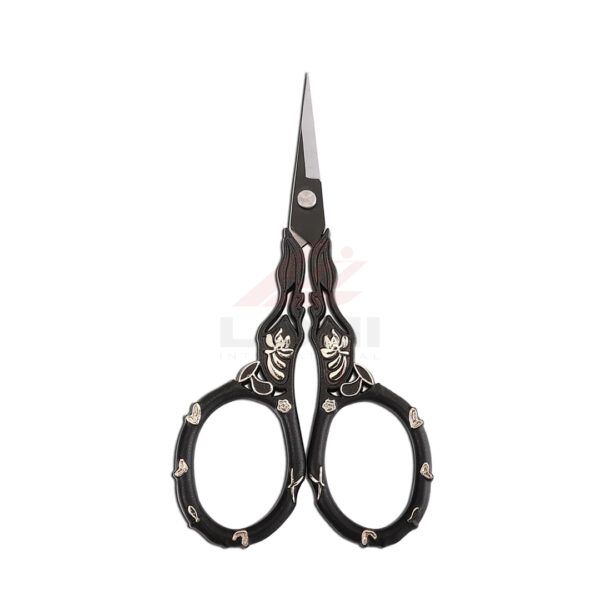Vintage Gold & Red Embroidery Scissors with Case – Detail Shears for Sewing & Craft - Image 3