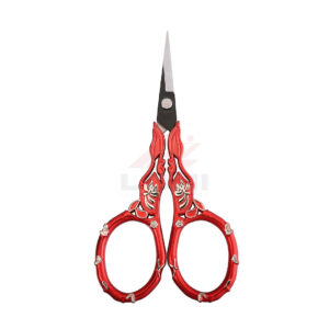 Vintage Gold & Red Embroidery Scissors with Case – Detail Shears for Sewing & Craft